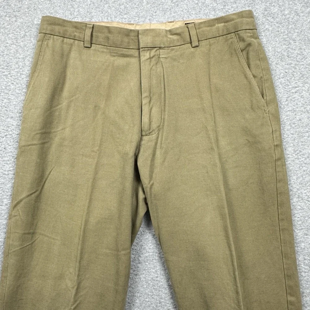 Banana Republic Dress Chino Pants Men 35x32 Beige Khaki Straight Fit Casual EUC